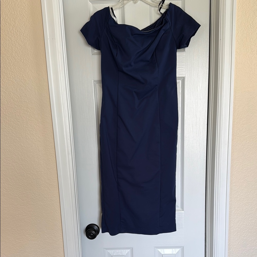 Elegant Navy Blue Women's Dress